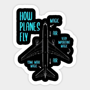 How Planes Fly Aerospace Engineer Sticker